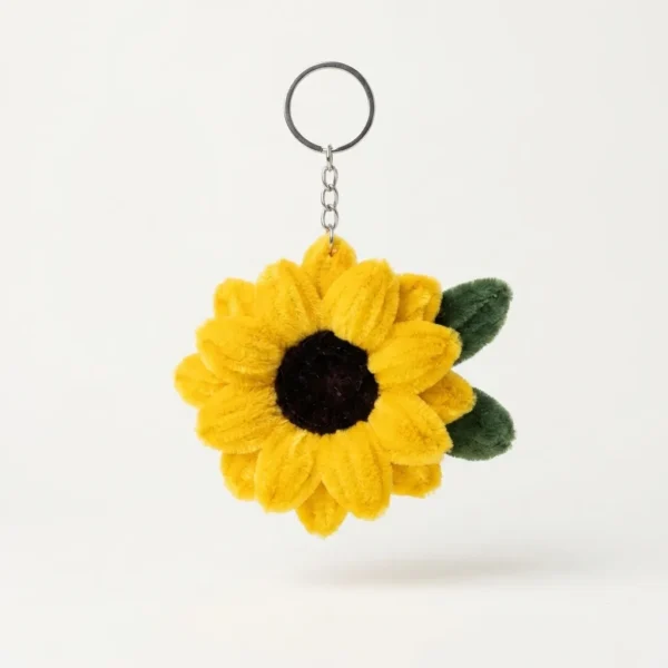 Oversized Sunflower Keychain