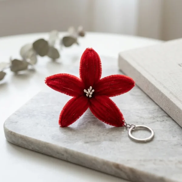 Crimson Lily Keychain