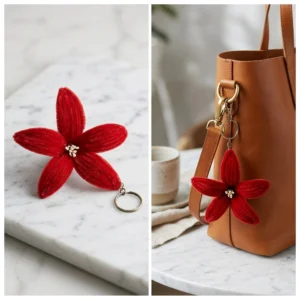 Crimson Lily Keychain