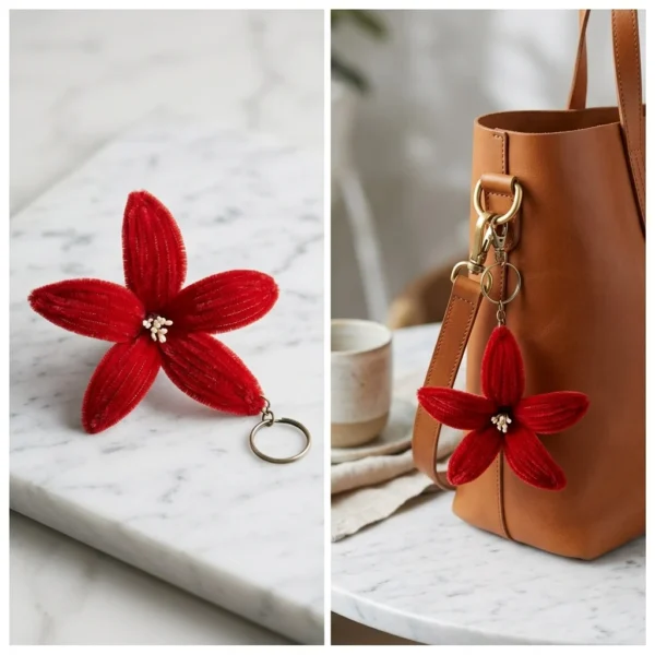 Crimson Lily Keychain