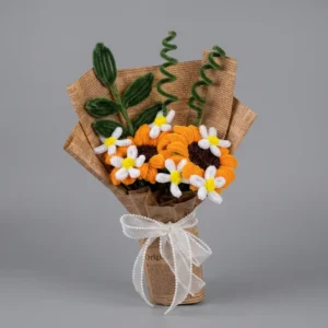 Newsprint Sunflower Keepsake