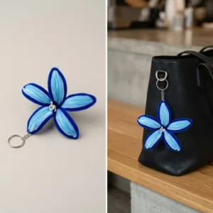 Ocean Breeze Lily Keychain