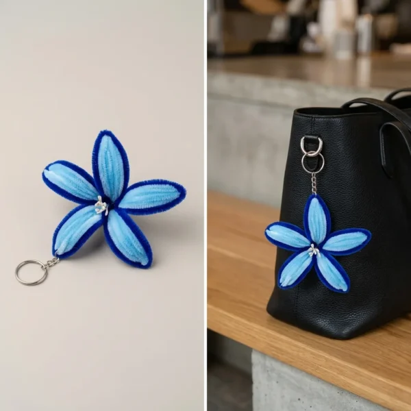 Ocean Breeze Lily Keychain