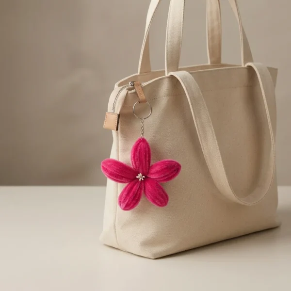 Pink Lily Keychain