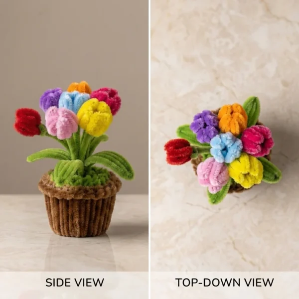 Rainbow Blooms Pot