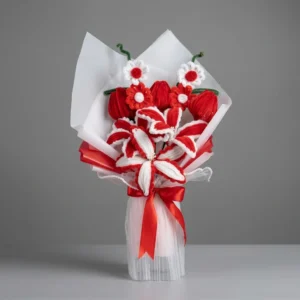 Scarlet & Snow Garden Bouquet