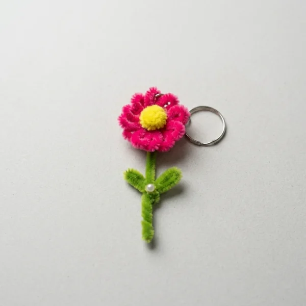 The Pink Daisy Keychain