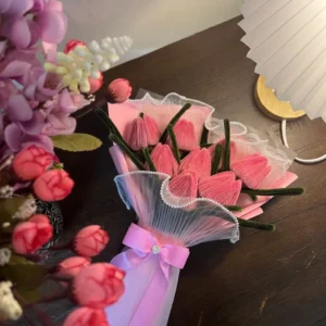 Rose-Pink Tulips Bouquet