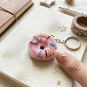 Pink Frosted Keychain Pink Frosted Keychain 2 (1)
