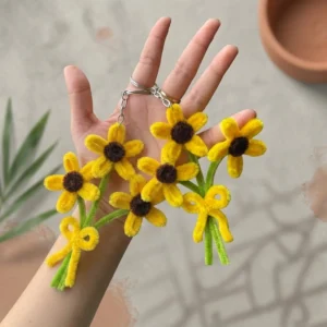 Sunflower Bouquet Keychain
