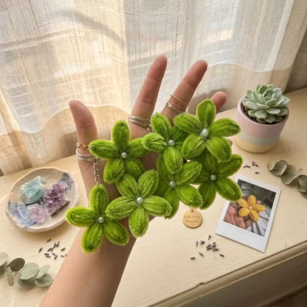 Matcha Bloom Keychain