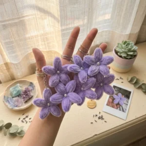 Lavender Bloom Keychain