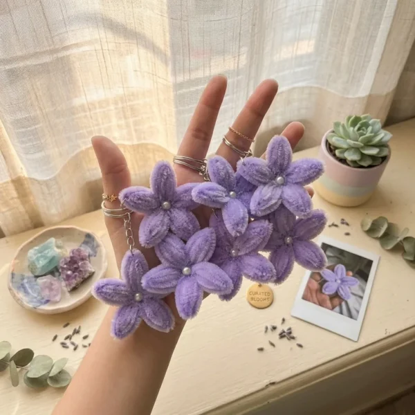 Lavender Bloom Keychain