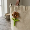 Hazelnut Pearl Bloom Keychain