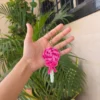 Plush Pink Candy Keychain