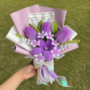 Purple Themed Tulips and Lilies Purple Themed Tulips and Lilies